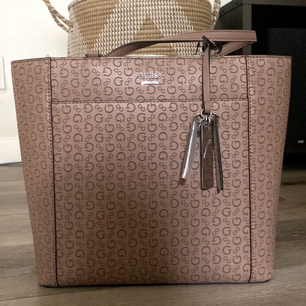 GUESS Tan Logo Tote
